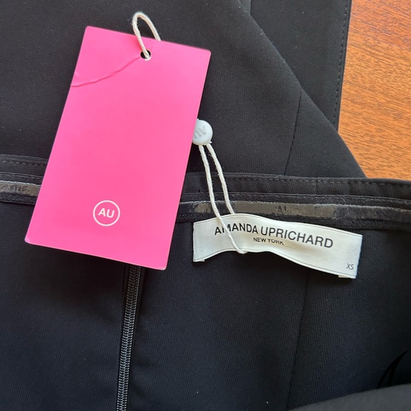 Amanda Uprichard -NWT- Black Strapless rhinestone Asymmetrical Dress - Picture 7 of 9